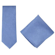 Michelsons of London Subtle Floral Silk Tie and Pocket Square Set - Light Blue