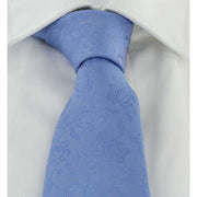 Michelsons of London Subtle Floral Silk Tie and Pocket Square Set - Light Blue