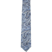 Michelsons of London Summer Paisley Tie and Pocket Square Set - Light Blue