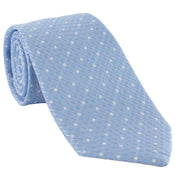 Michelsons of London Summer Spot Polyester Tie - Light Blue
