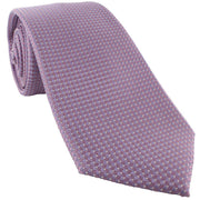 Michelsons of London Textured Geo Silk Tie and Pocket Square Set - Pink