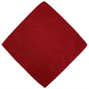 Michelsons of London Tonal Paisley Cravat and Pocket Square Set - Bright Red