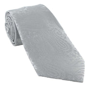 Michelsons of London Tonal Paisley Polyester Tie - Silver