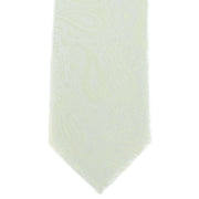 Michelsons of London Tonal Polyester Paisley Pocket Square and Tie Set - Cream