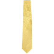 Michelsons of London Tonal Polyester Paisley Pocket Square and Tie Set - Gold
