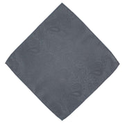 Michelsons of London Tonal Polyester Paisley Pocket Square and Tie Set - Grey
