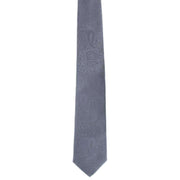 Michelsons of London Tonal Polyester Paisley Pocket Square and Tie Set - Grey