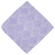 Michelsons of London Tonal Polyester Paisley Pocket Square and Tie Set - Lilac