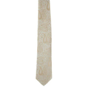 Michelsons of London Tonal Polyester Paisley Pocket Square and Tie Set - Taupe