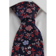 Michelsons of London Vibrant Floral Silk Tie - Coral