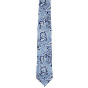 Michelsons of London Vintage Paisley Polyester Tie and Pocket Square Set - Blue