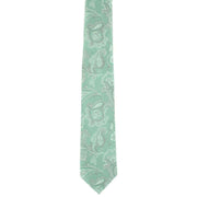 Michelsons of London Vintage Paisley Polyester Tie and Pocket Square Set - Green