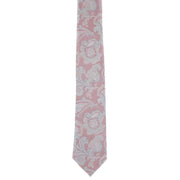 Michelsons of London Vintage Paisley Polyester Tie and Pocket Square Set - Pink