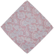 Michelsons of London Vintage Paisley Polyester Tie and Pocket Square Set - Pink