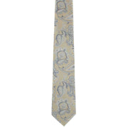 Michelsons of London Vintage Paisley Polyester Tie and Pocket Square Set - Taupe