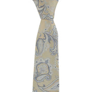 Michelsons of London Vintage Paisley Polyester Tie and Pocket Square Set - Taupe