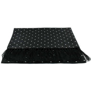 Michelsons of London Wide Polka Dot Silk Scarf - Black
