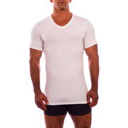 Obviously Essence V-Neck Short Sleeve Undershirt - White