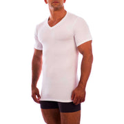 Obviously Essence V-Neck Short Sleeve Undershirt - White
