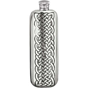 Orton West 3oz Tall Celtic Hip Flask - Silver