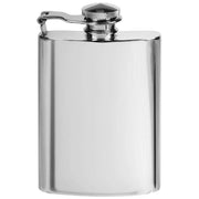 Orton West 4oz Kidney Shaped Pewter Hip Flask - Silver