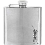 Orton West 6oz Stainless Steel Shooter Hip Flask - Silver