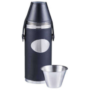 Orton West 8oz 4 Cup Hunting Flask - Black