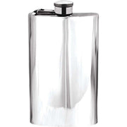 Orton West 8oz Tall Pewter Hip Flask - Silver