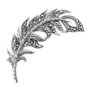 Orton West Decorative Feather Brooch - Silver