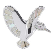 Orton West Kingfisher Brooch - Silver