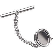 Orton West Silver Plated Engraved Edge Tie Tac - Silver