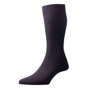 Pantherella Kangley Rib Merino Wool Socks - Black