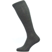 Pantherella Laburnum Rib Over the Calf Merino Wool Socks - Charcoal
