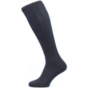 Pantherella Naish Rib Over the Calf Merino Wool Socks - Navy
