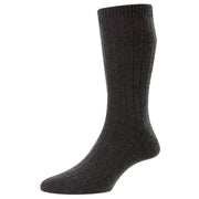 Pantherella Packington Merino Wool Socks - Dark Grey Mix