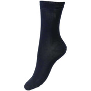 Pantherella Poppy Flat Knit Cotton Lisle Socks - Navy