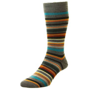 Pantherella Quakers Merino Wool Socks - Mid Grey Mix