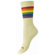 Pantherella Shine Egyptian Sports Socks - Cream/Rainbow