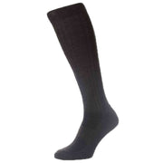 Pantherella Smithfield Merino Wool Over the Calf Socks - Dark Grey Mix