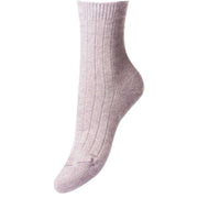 Pantherella Tabitha Rib Cashmere Socks - Light Grey