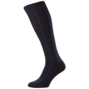 Pantherella Westleigh Merino Wool Over the Calf Socks - Navy