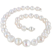 Pearl Aurora Large Snowball Freshwater Pearl Necklace - White