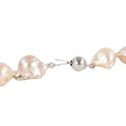 Pearl Aurora Solar Storm Freshwater Pearl Necklace - Peach/Silver/Gold