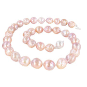 Pearl Aurora Sunset Freshwater Pearl Necklace - Baby Pink/Pale Mauve