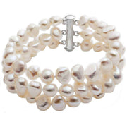 Pearls of the Orient Margarita Triple Strand Freshwater Pearl Bracelet - White