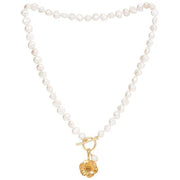 Pearls of the Orient Vita Freshwater Pearl Cherry Blossom Charm Necklace - Gold/White