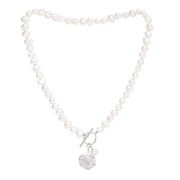 Pearls of the Orient Vita Freshwater Pearl Cherry Blossom Charm Necklace - Silver/White