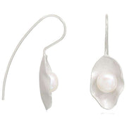 Pearls of the Orient Vita Freshwater Pearl Pea Pod Drop Earrings - Silver