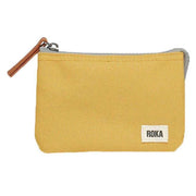 Roka Carnaby Small Sustainable Canvas Wallet - Flax Yellow