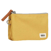 Roka Carnaby Small Sustainable Canvas Wallet - Flax Yellow